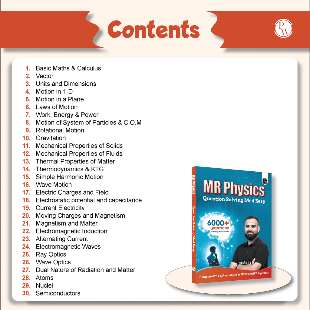 MR Physics Questions Solving Med Easy | Chapterwise and Topicwise 6000+ Practice Questions with Answer Keys | Complete Class 11 & 12 Syllabus For NEET and JEE