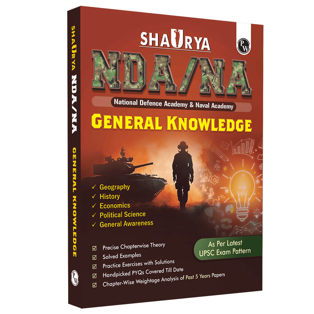 Shaurya NDA/NA General Knowledge Book with Latest 2025 Solved Paper | Geography, History, Economics, Political Science For 2025-26 Exam