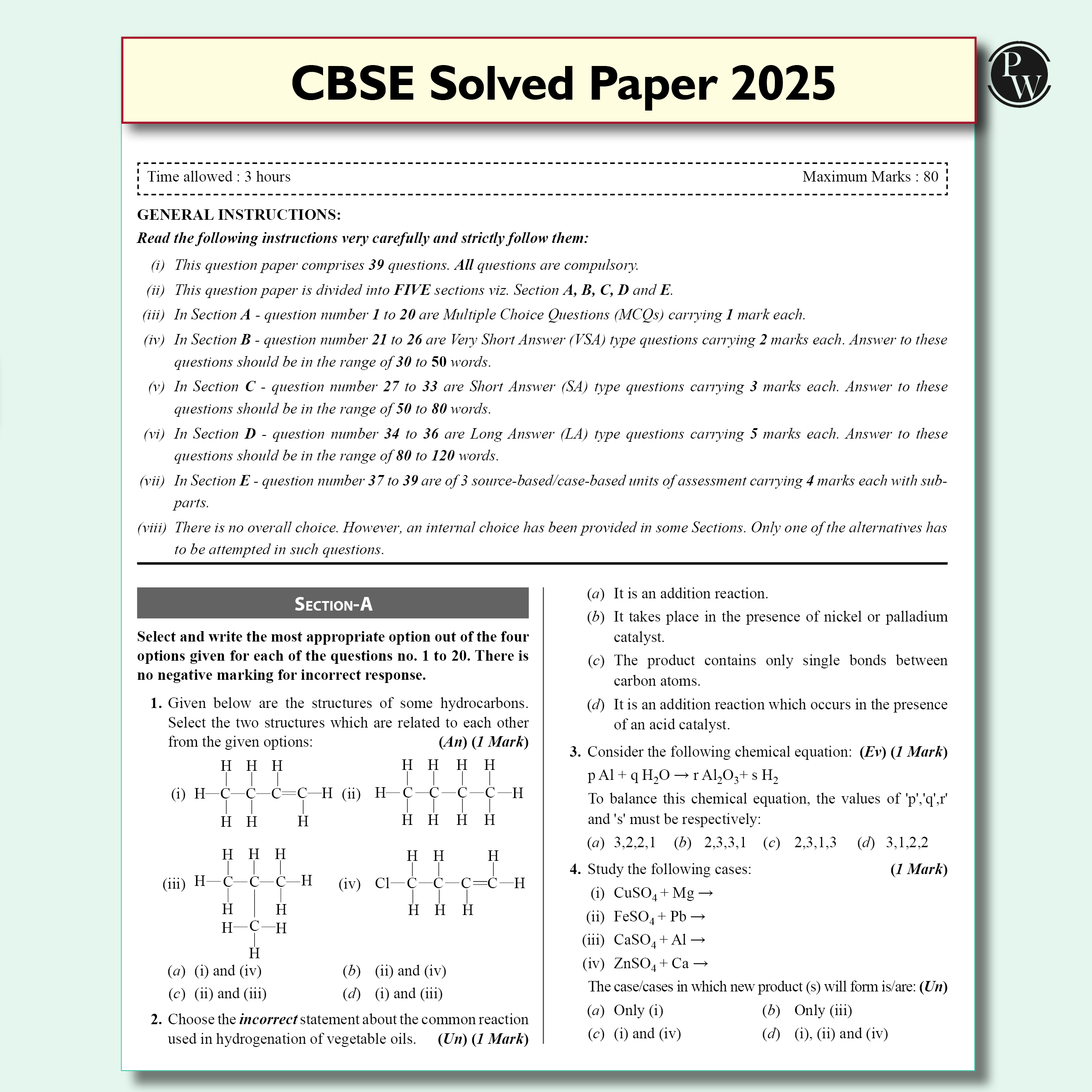 PW CBSE Class 10 Sample Papers Combo of 2 Books - Science & Maths Standard for 2026 Exams ( As Per Latest SQP Dated 30 July 2025)