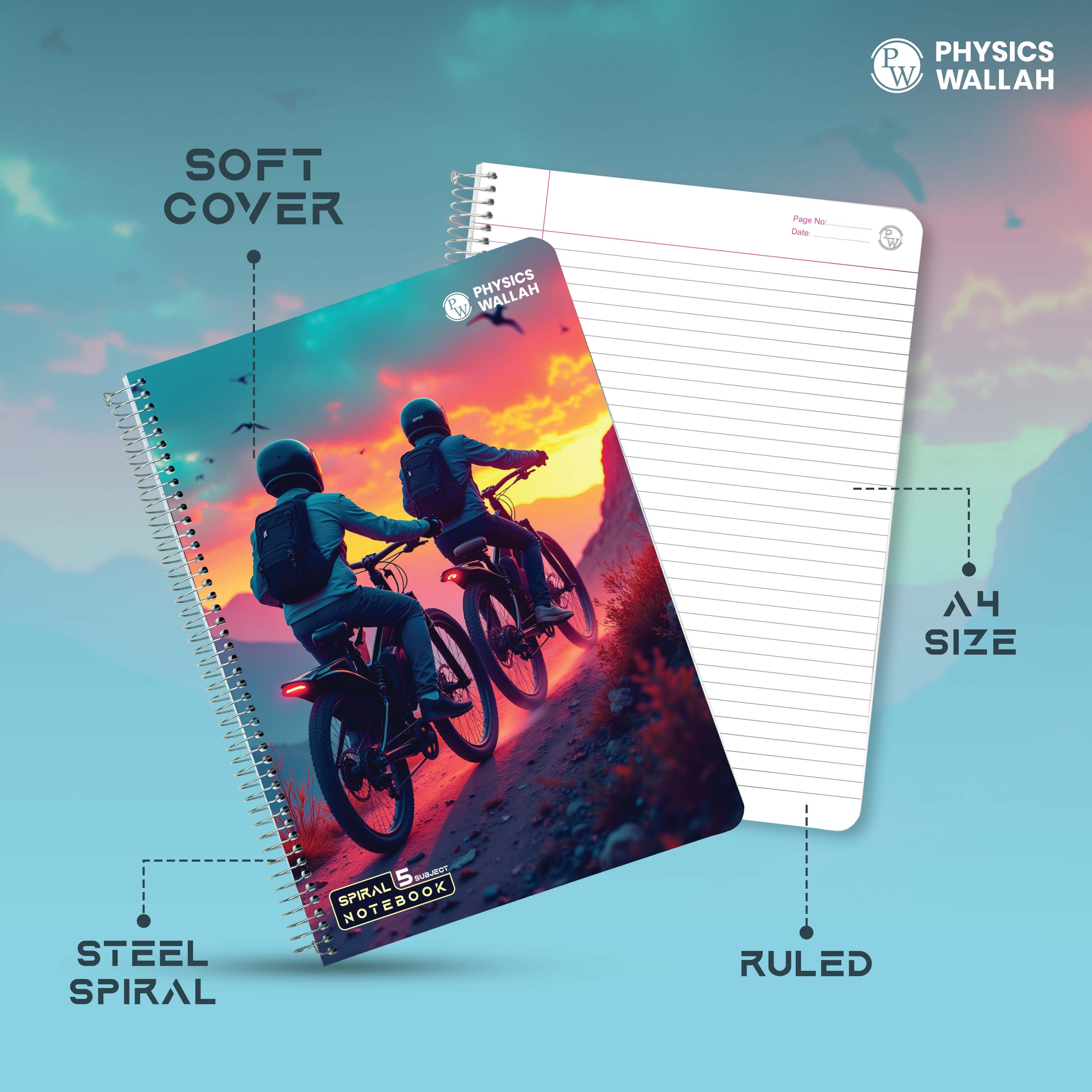 Writing Kit for School and Exam Prepration – Notebooks 250 pages and Ball Pens