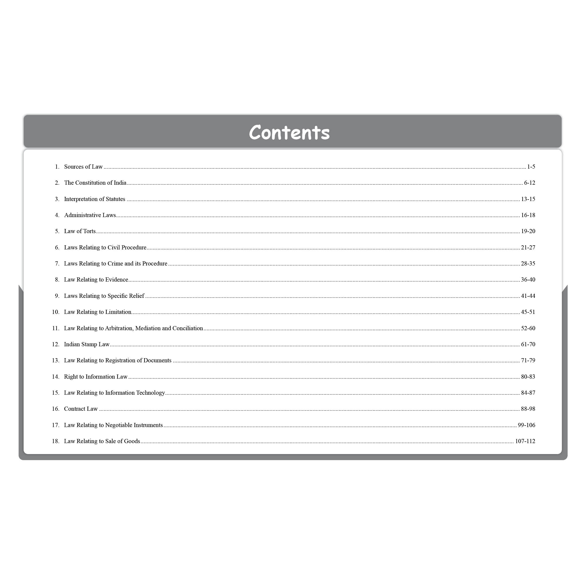 CS Executive Chart Books Quick Revision Guide Jurisprudence, Interpretation and General Laws (Module 1)