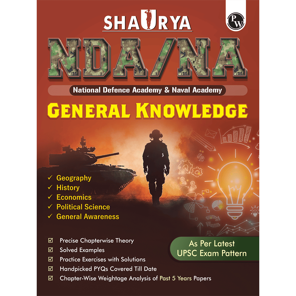 Shaurya NDA/NA General Knowledge Book with Latest 2025 Solved Paper | Geography, History, Economics, Political Science For 2025-26 Exam