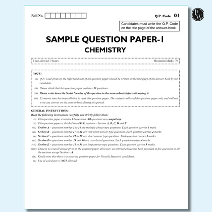 Cbse Sample Paper 12th 2025