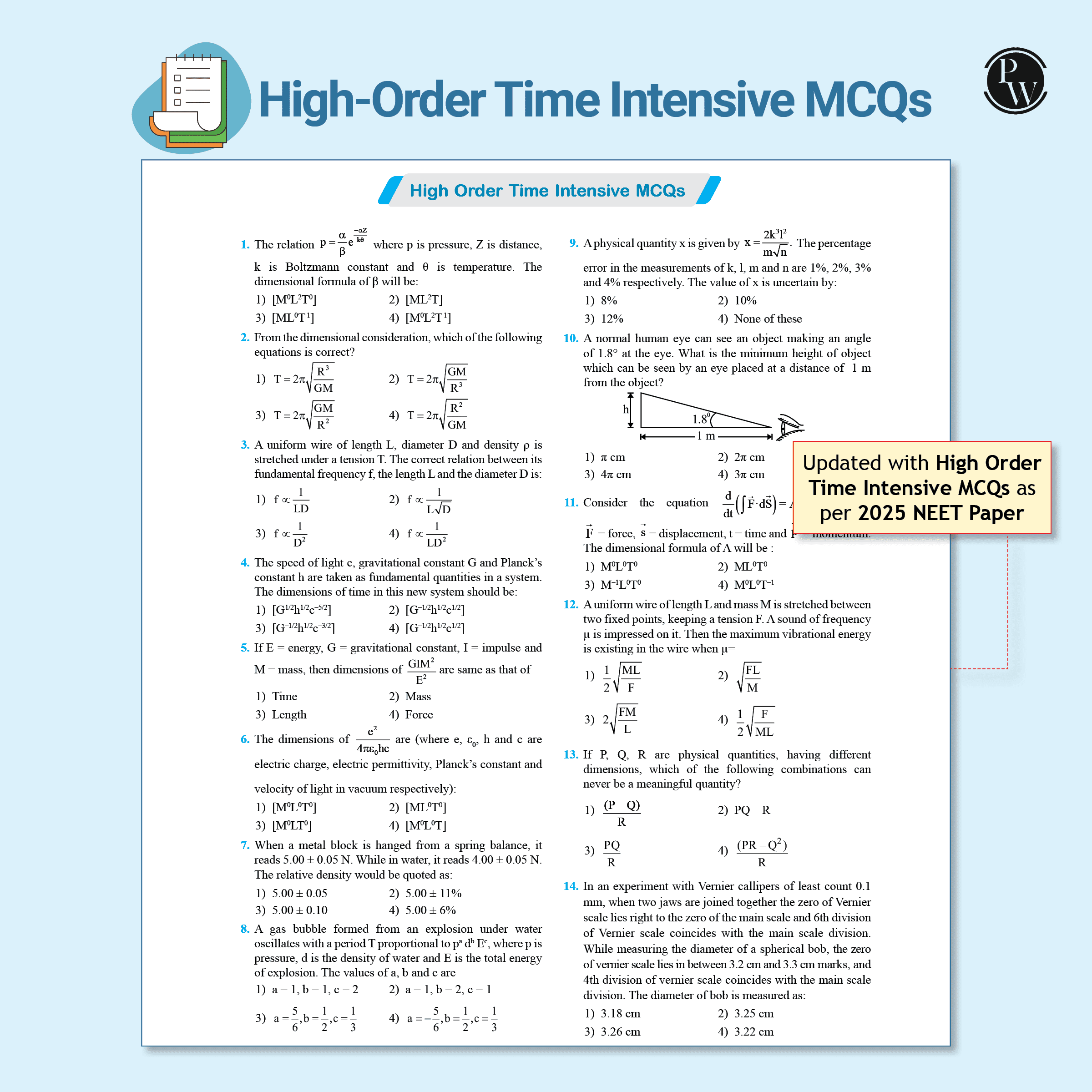 Objective NCERT Punch 4.0 Physics For NEET 2026 By Dr. Manish Raj (MR Sir) l Updated with High Order Time Intensive MCQs and AIIMS PYQs As Per 2025 NEET Paper