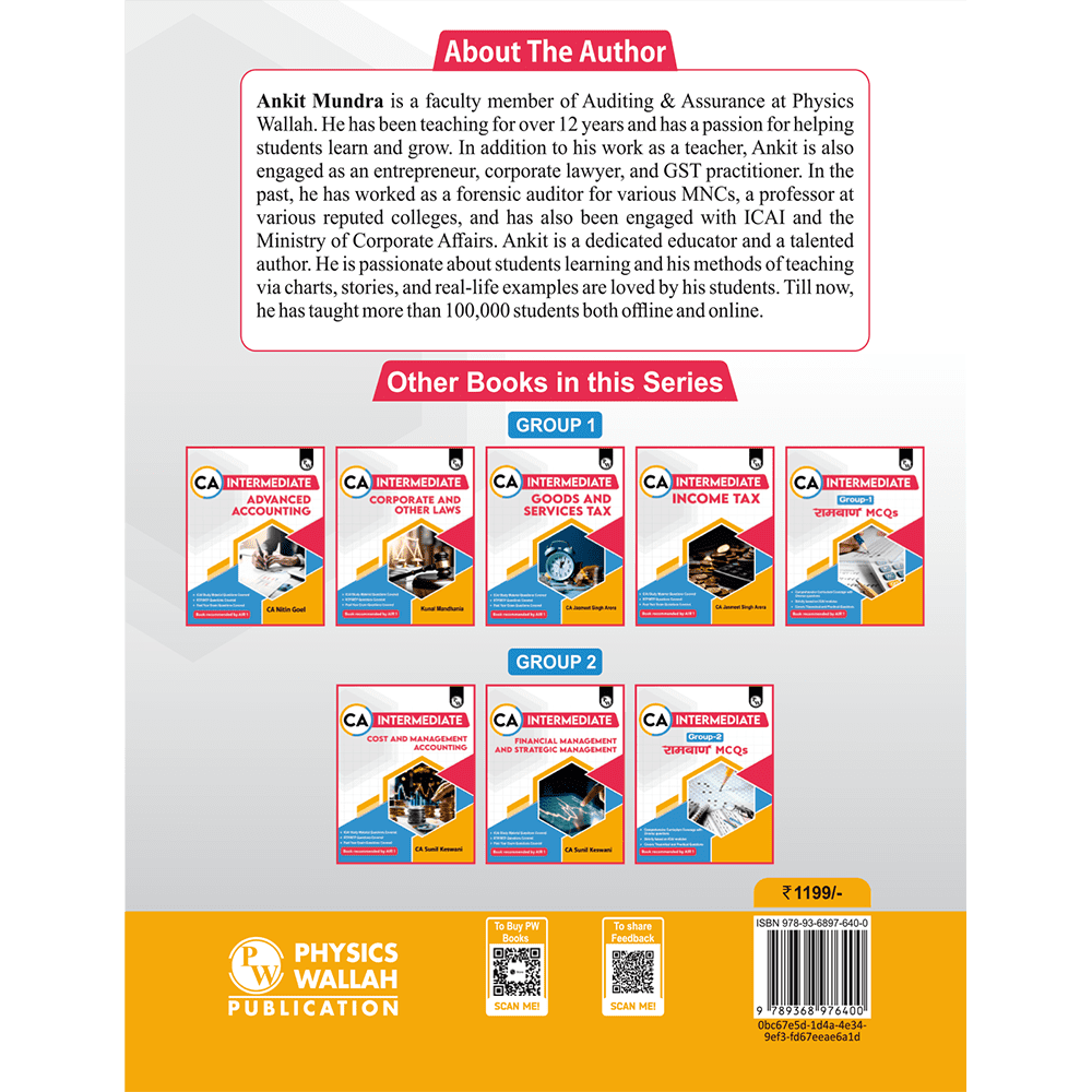 CA Intermediate Group 2 Auditing and Ethics By Ankit Mundra | Covering Theory, Exercise and Previous Years Questions & Solutions | Latest Syllabus For January 2026 Exams