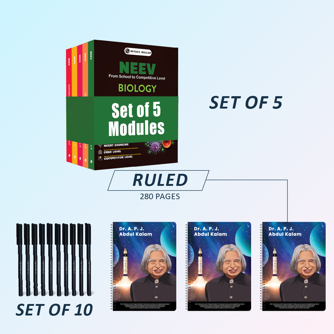 NEEV Class 9th English 2025 Edition +    280 page Notebook set of 3 and set of 10 pen