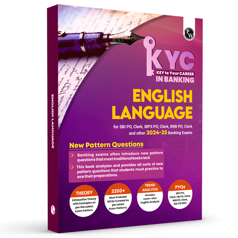 KYC English Language Book For All Banking Exams 2024 - 2025 with PYQs and New Pattern Questions - Key To Your Career For Banking