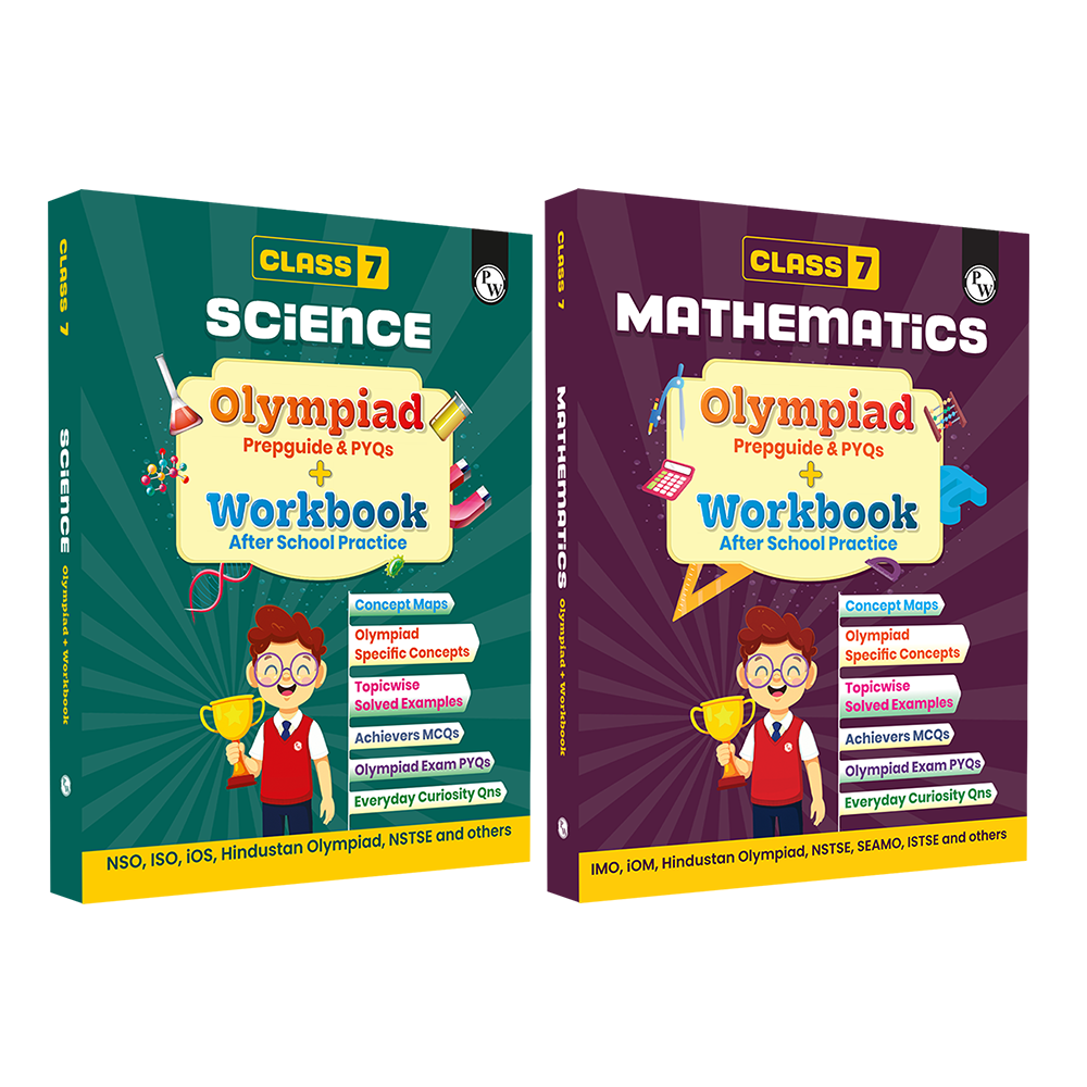 Olympiad Plus Workbook For Class 7 Science and Mathematics Prepguide & PYQs Combo Set of 2 Books | NSO, ISO, iOS, Hindustan Olympiad, NSTSE, IMO, iOM, SEAMO, ISTSE and Others