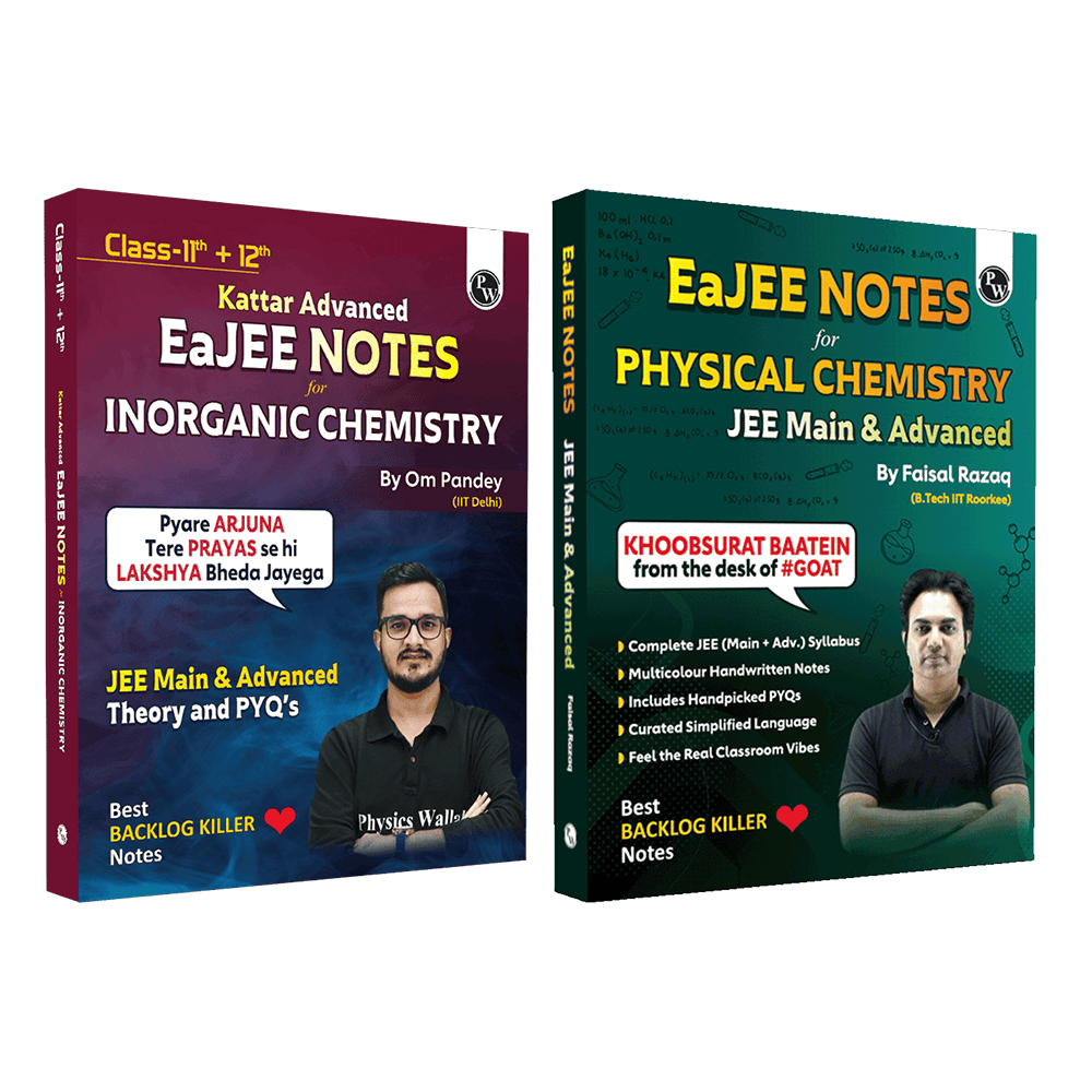 EaJEE Handwritten Notes For Inorganic Chemistry By Om Pandey and Physical Chemistry By Faisal Razaq Combo Set of 2 Books | Chapterwise and Topicwise Questions