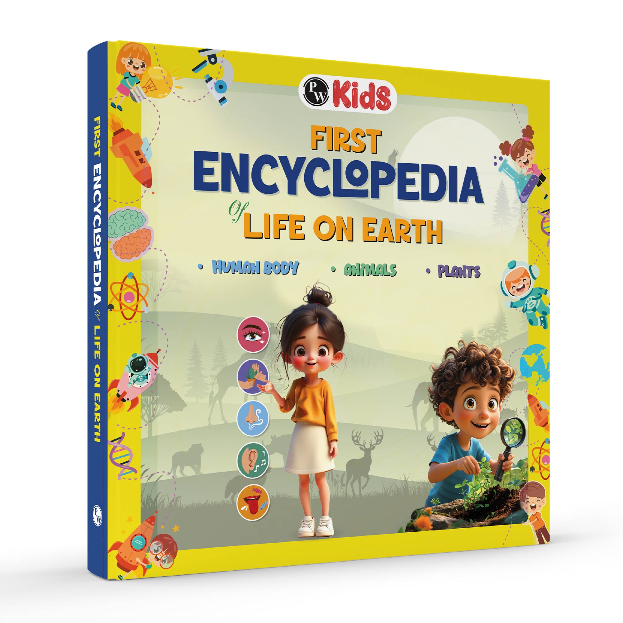 First Encyclopedia Life On Earth - Human Body, Animals, & Plants For Kids| Kids Encyclopedia Activity Book for 5-10 Years Old | Colorful Pictures and General Knowledge Book-PW Kids