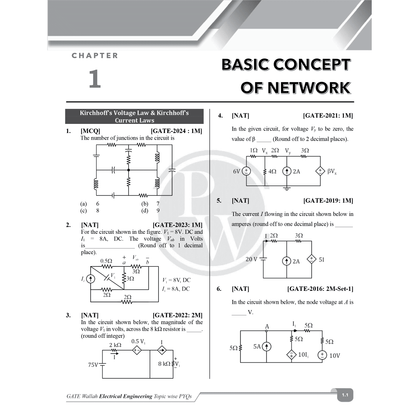 GATEWALLAH Electrical Engineering and Engineering Mathematics & General Aptitude Combo Set of 2 Books Topicwise Previous Years Solved Questions with Video Solutions For 2026 Exams
