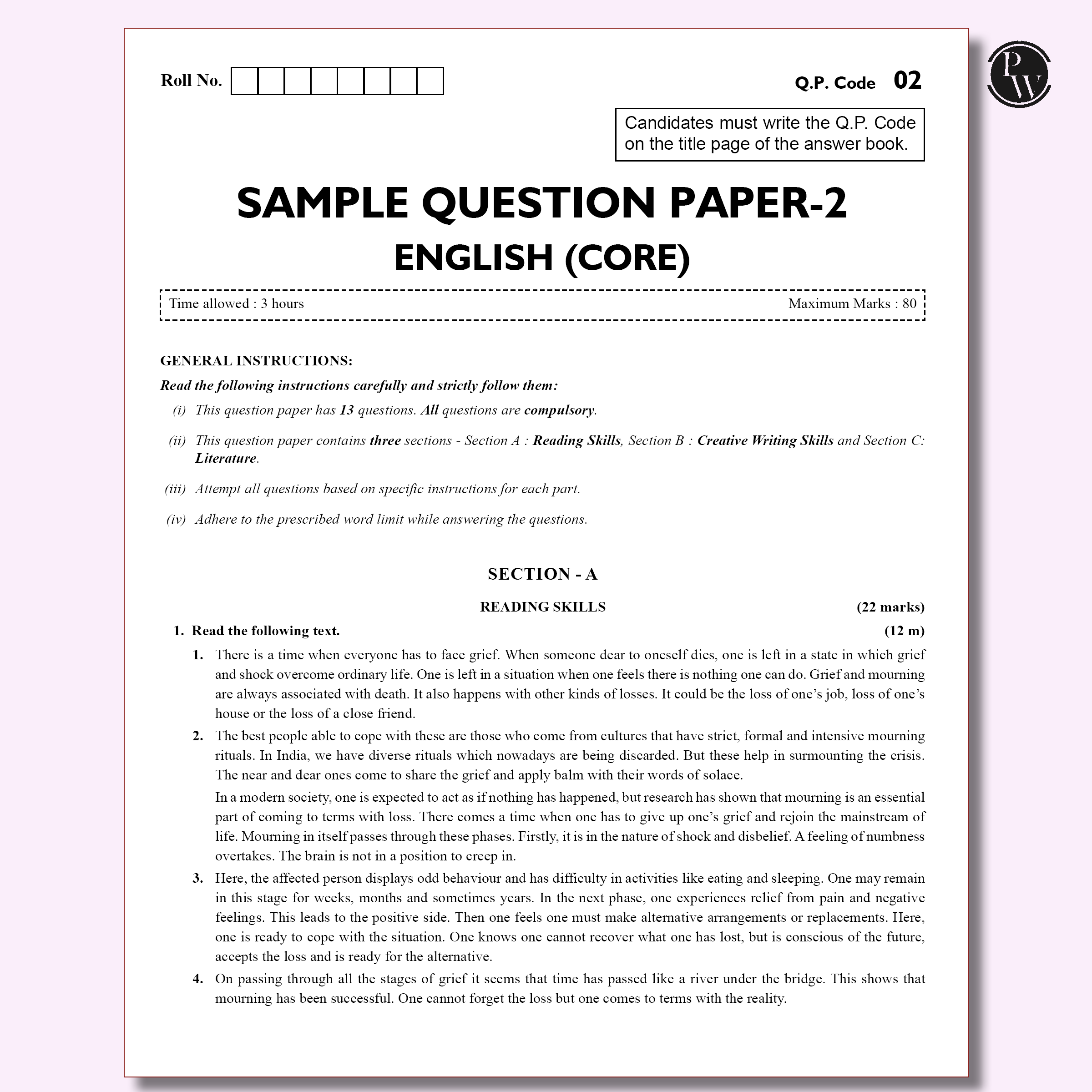 CBSE 12 Sample Question Papers Class 12 Physics, Chemistry, Mathematics & English Core Combo Set of 4 Books For 2026 Board Exam (As Per Latest SQP Dated 30 July 2025)