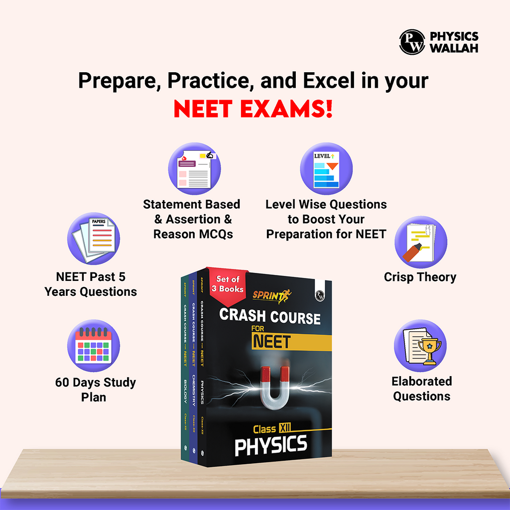 Sprint NEET Crash Course Class 12 Physics, Chemistry, Biology Combo Set of 3 Books For 2025-2026 Exams l 60 Days Study Plan l Crisp Theory & Levelwise Questions