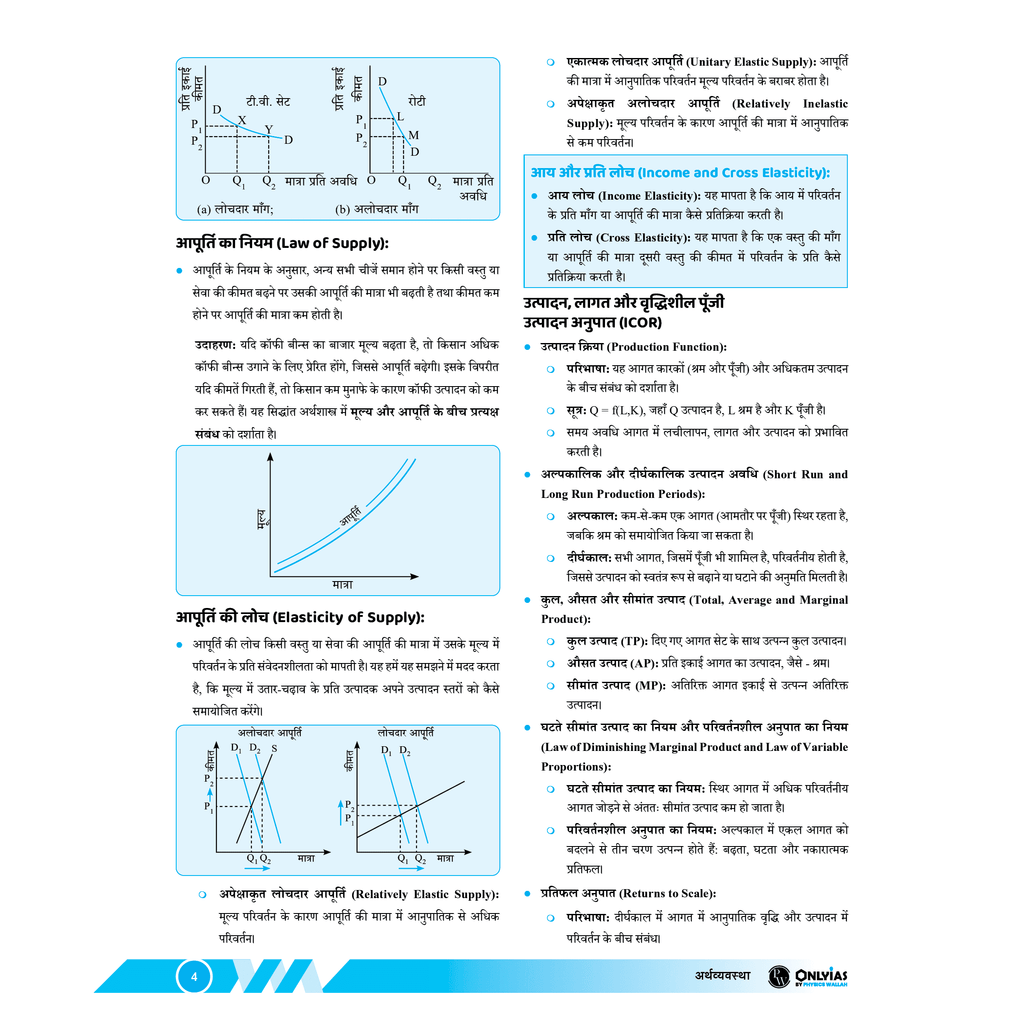 UDAAN (Prelims Wallah Static) Economy Hindi Edition For 2025 Exams