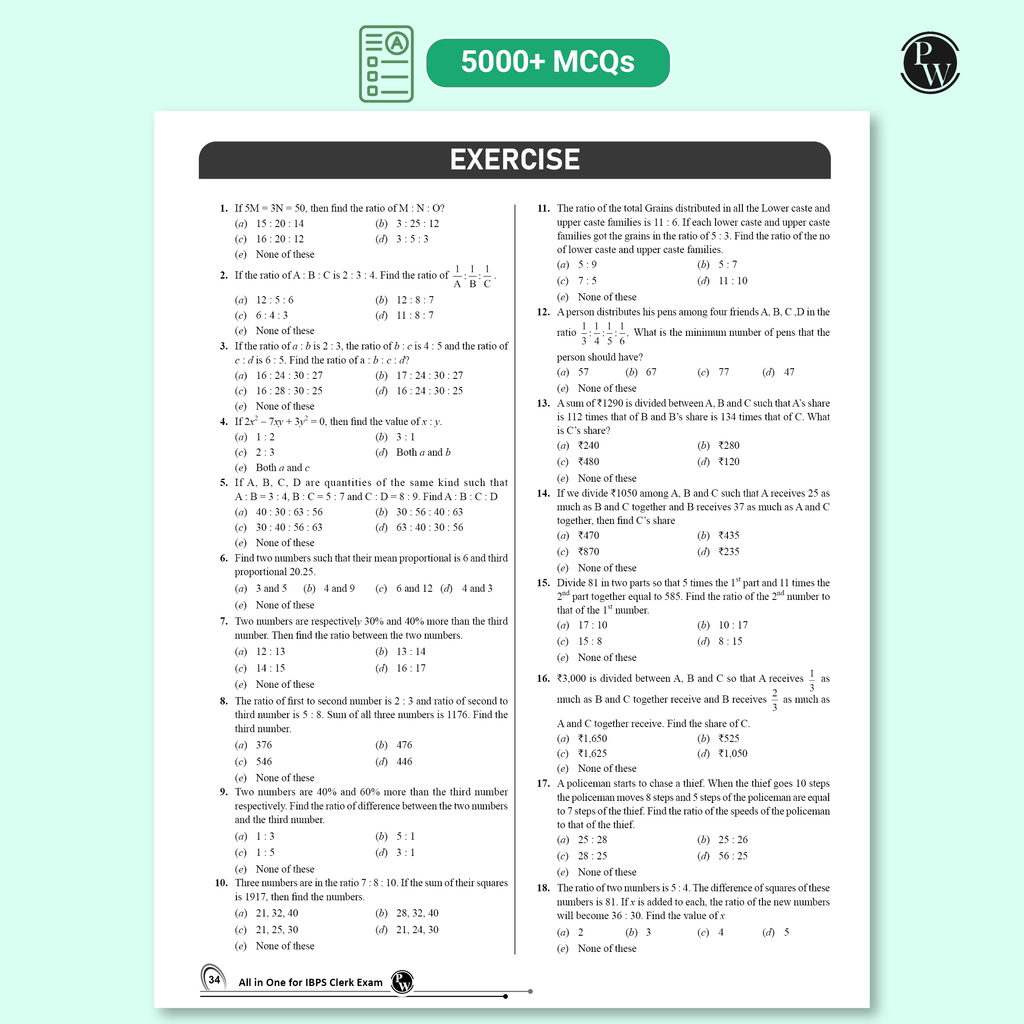 All in One IBPS Clerk Prelims & Mains Exams 2025-26 | Chapterwise Theory and Exercises | 10 Previous Solved Papers (Till Oct 2024) and 5 Online CBT Tests English Edition