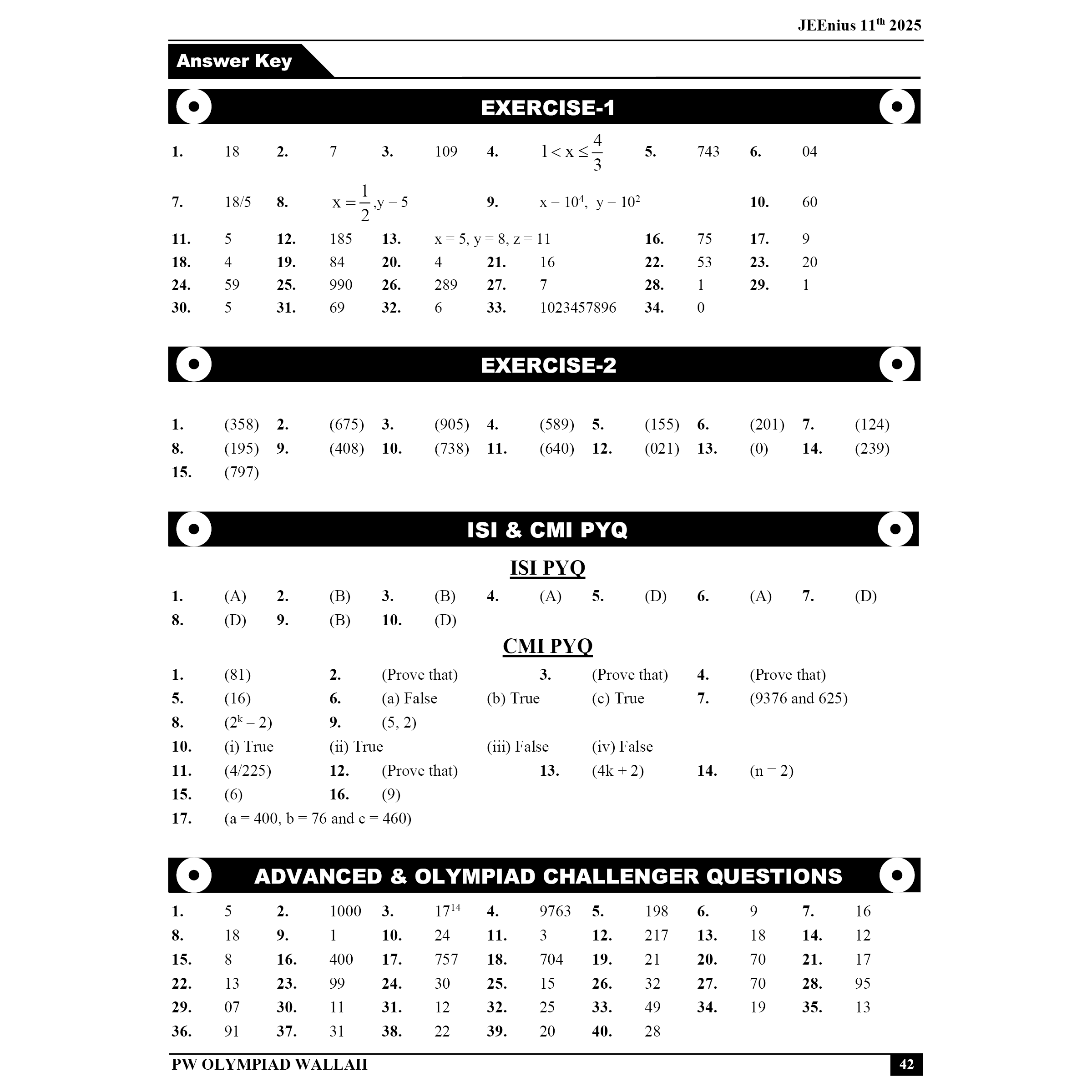 Olympiad Wallah JEEnius Edge 11 Mathematics (Part 1) For JEE, ISI-CMI & Olympiad Maths | Expert Crafted Content | Logical & Analytical Problem Sets