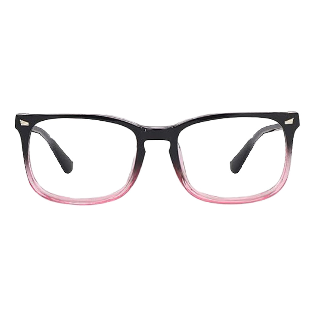 PW NAZARIYA Blue Ray Protection Glasses | Stylish Zero Power Glasses for Men & Women | UV Filter Glasses | Computer Glasses for Eye Protection | Lightweight | Black and Pink Tone
