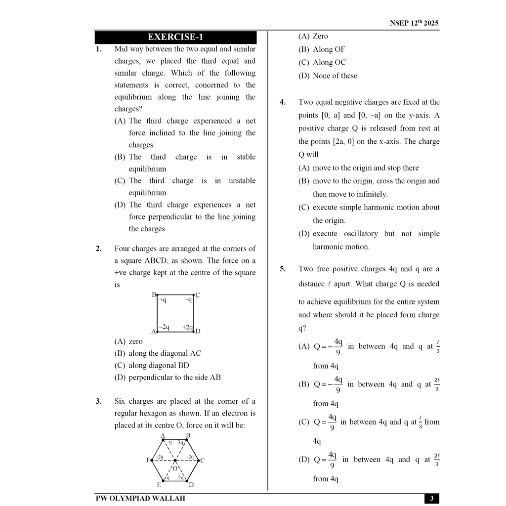 Olympiad Wallah NSEP Class 12 Advanced Physics (Part 1) For JEE & Olympiad 2025 | Practice Questions, PYQ, Detailed Solutions | Ideal For INPhO & IPhO