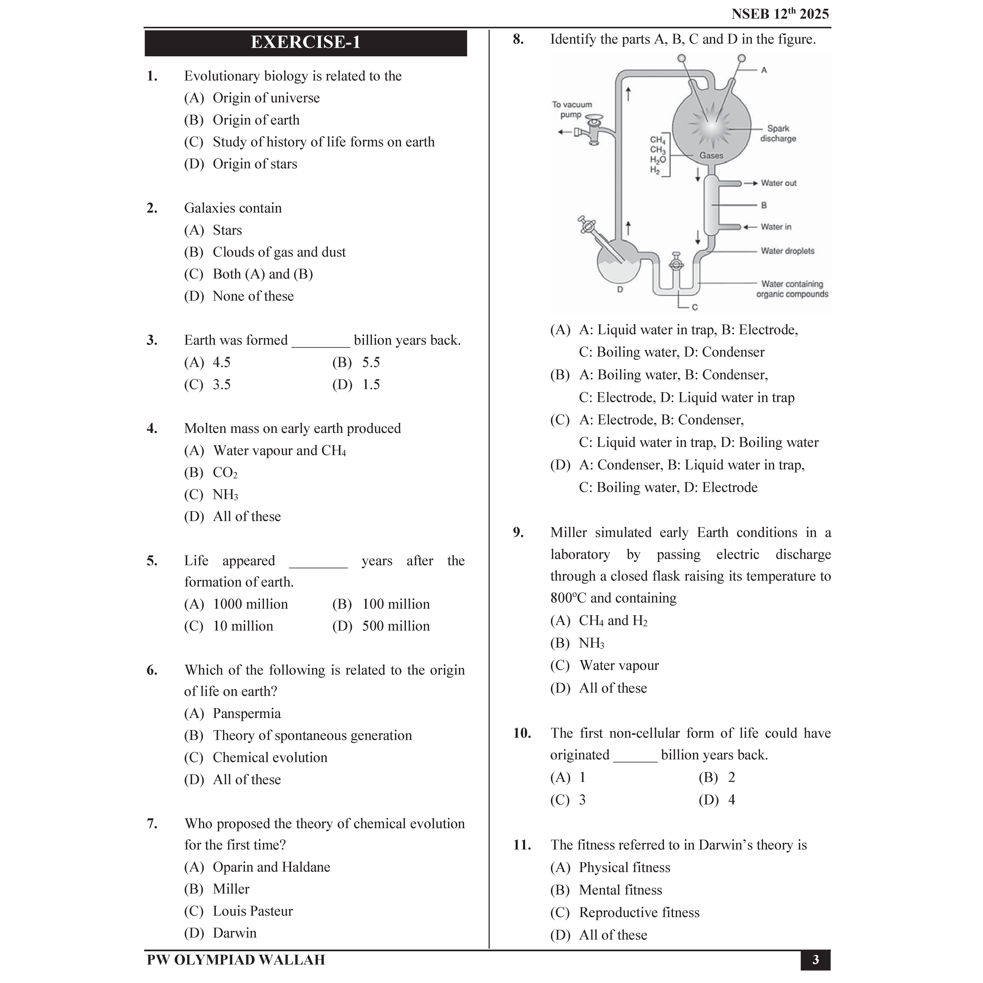 Olympiad Wallah NSEB Class 12 Advanced Biology (Part 2) For Biology Olympiad 2025 | Practice Questions, PYQ, Detailed Solutions | Ideal For INBO & IBO