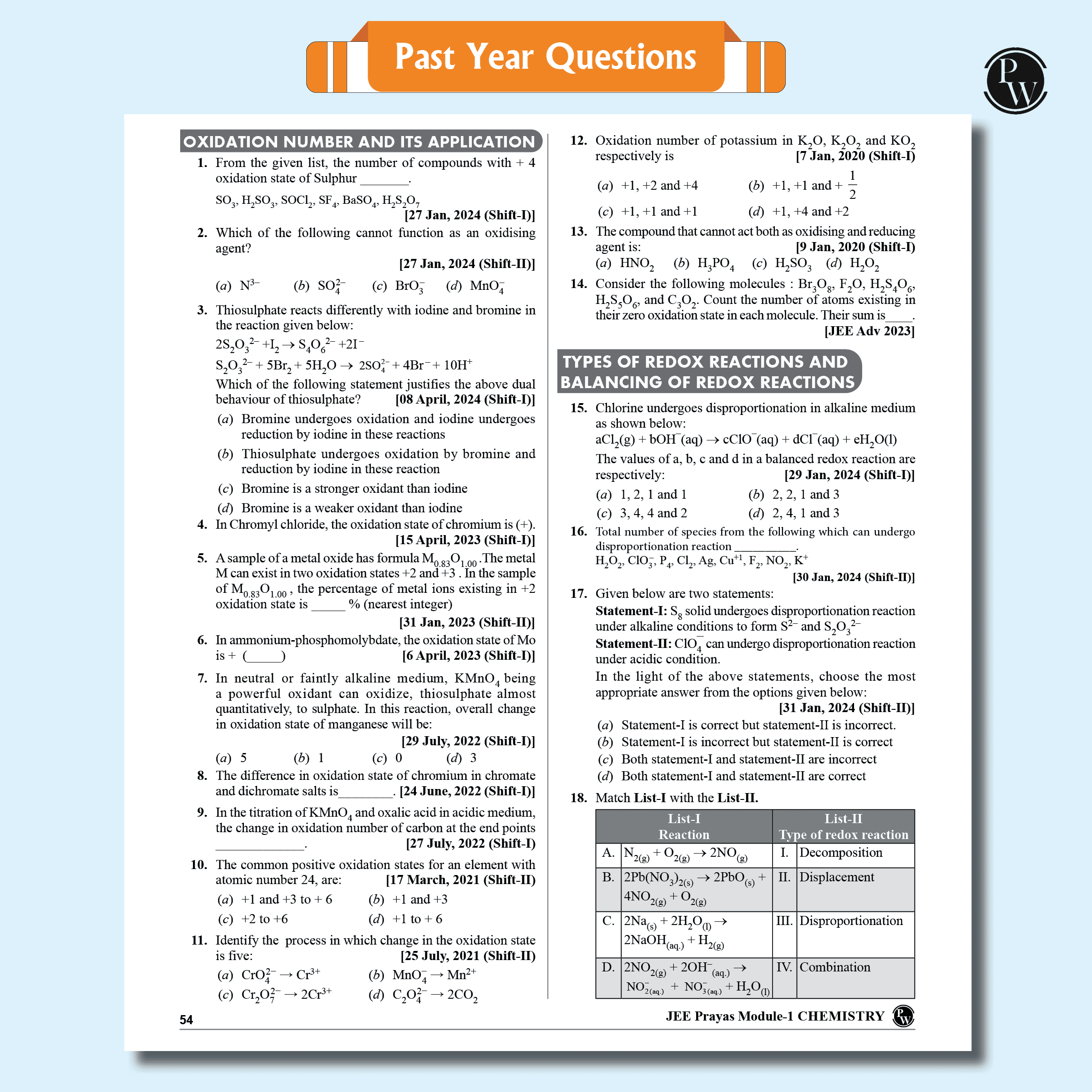 Prayas For JEE Main & Advanced Droppers Physics, Chemistry and Mathematics Modules with Solutions Combo Set of 24 Books (2025 Edition)