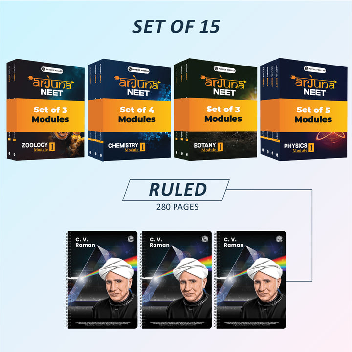 Arjuna NEET Class 11th English 2025 Edition + Notebook set of 3