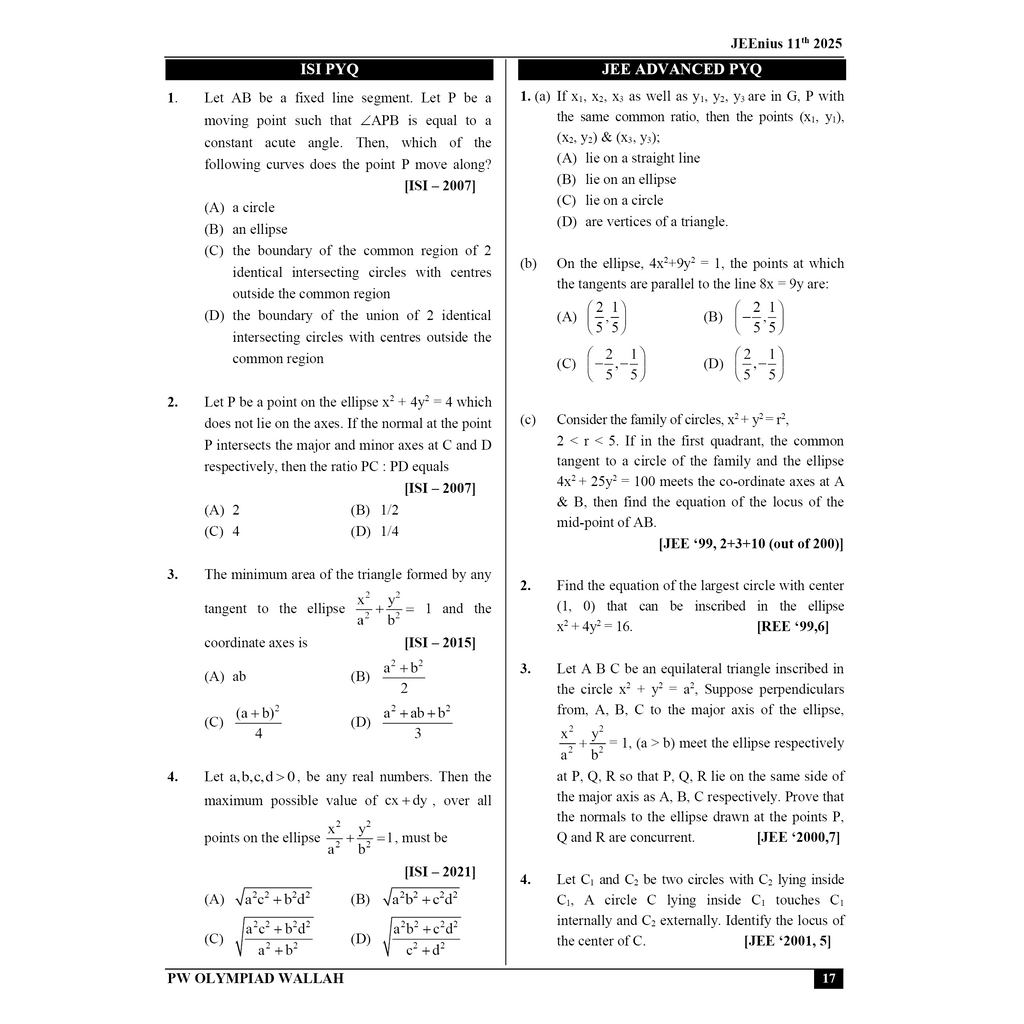 Olympiad Wallah JEEnius Edge 11 Mathematics (Part 2) For JEE, ISI-CMI & Olympiad Maths | Expert Crafted Content | Logical & Analytical Problem Sets