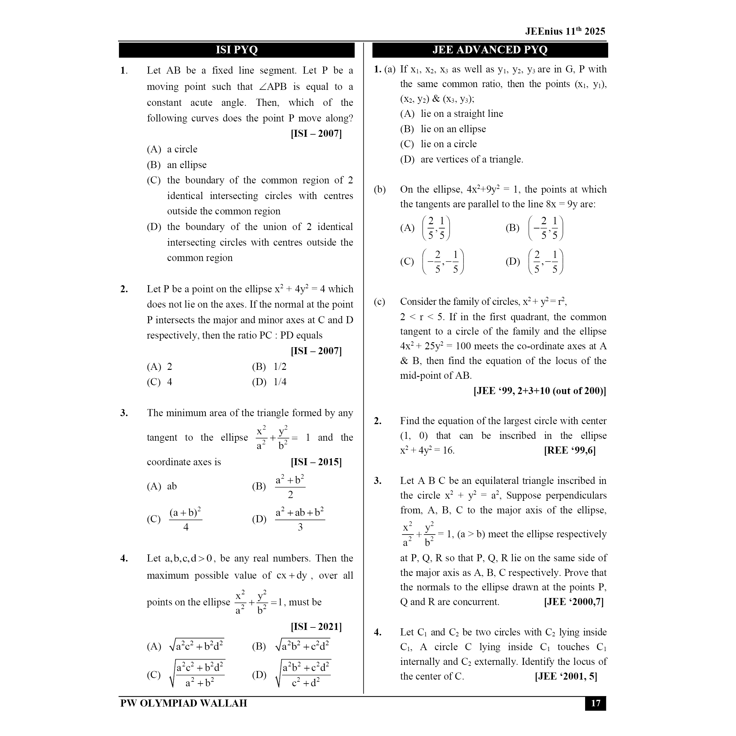 Olympiad Wallah JEEnius Edge 11 Mathematics (Part 2) For JEE, ISI-CMI & Olympiad Maths | Expert Crafted Content | Logical & Analytical Problem Sets