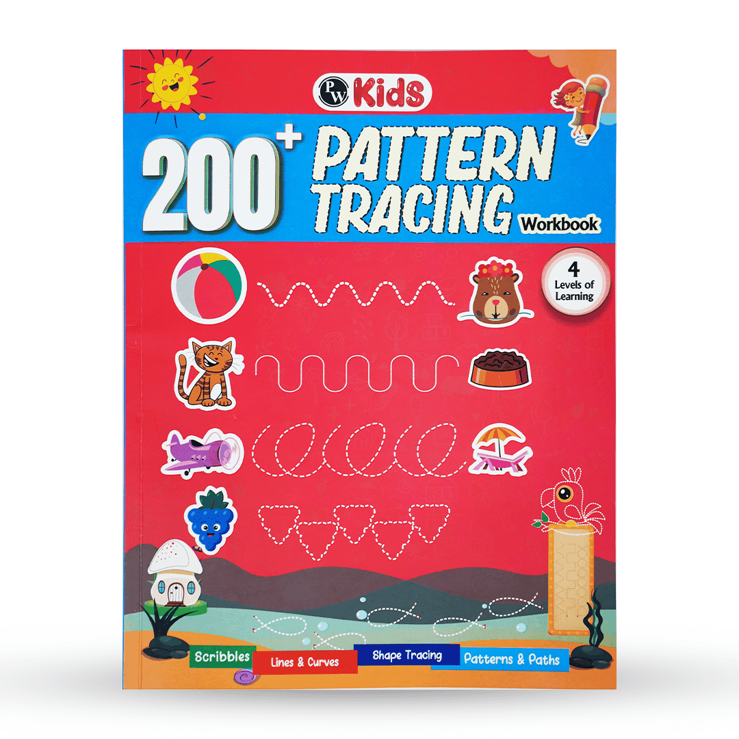 200+ Pattern Tracing Workbook For Kids (4 Levels of Learning) | Free 500+ Printable Worksheets | Scribbles, Tracing Lines & Curves, Shapes, Patterns & Paths, Handwriting, Reusable Practice Book