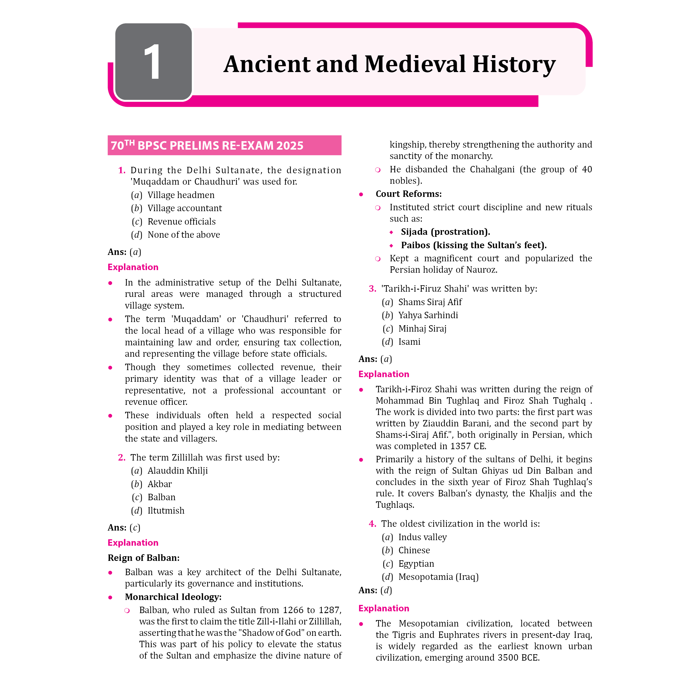 ONLYIAS BPSC WALLAH 15 Years PYQs Compilation General Studies For Civil Services Exam 2025 | Comprehensive Learning Series For Prelims | Subject-wise Categorization