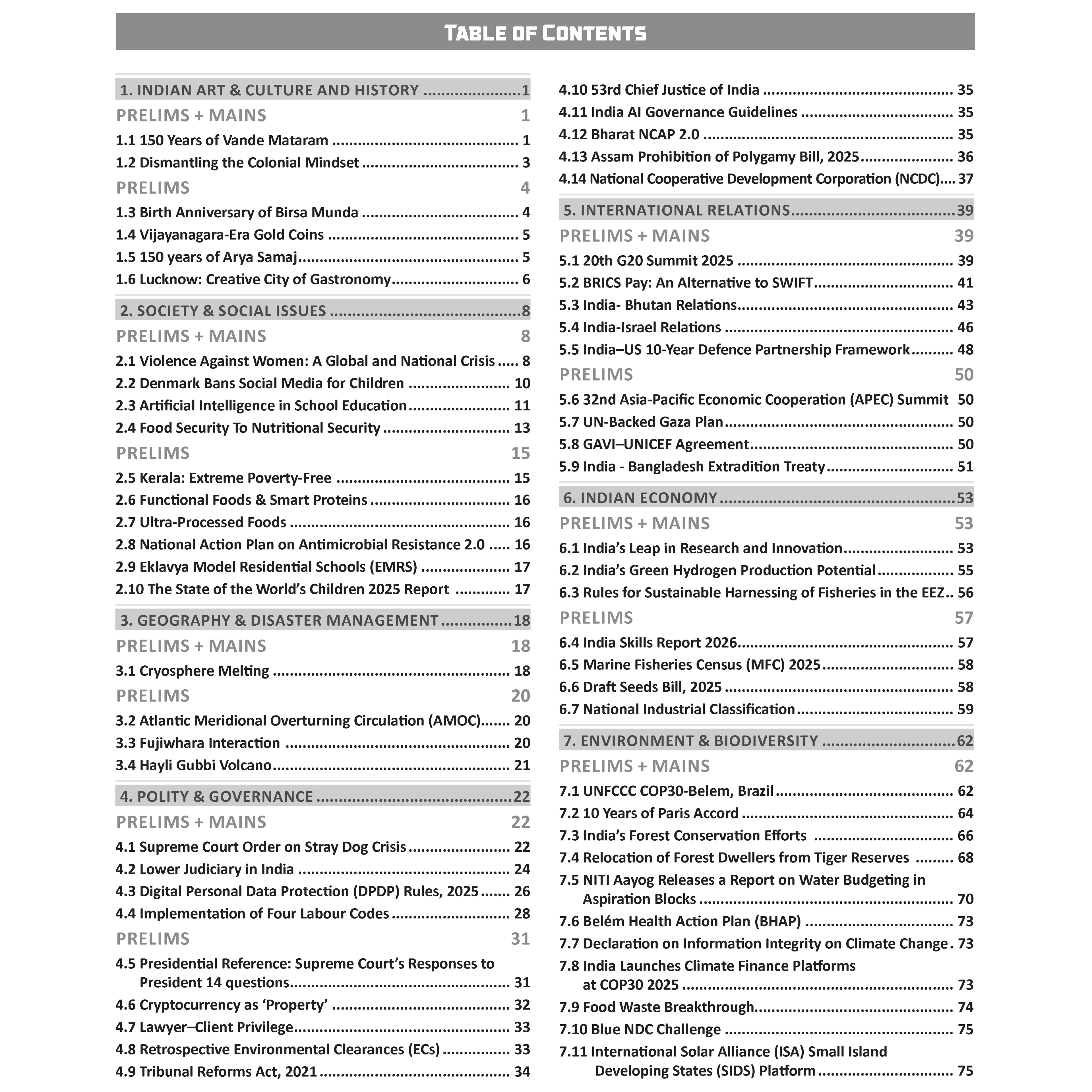 PW UPSC Monthly Current Wallah Magazine November 2025 Edition | Current Affairs For Civil Services Examinations