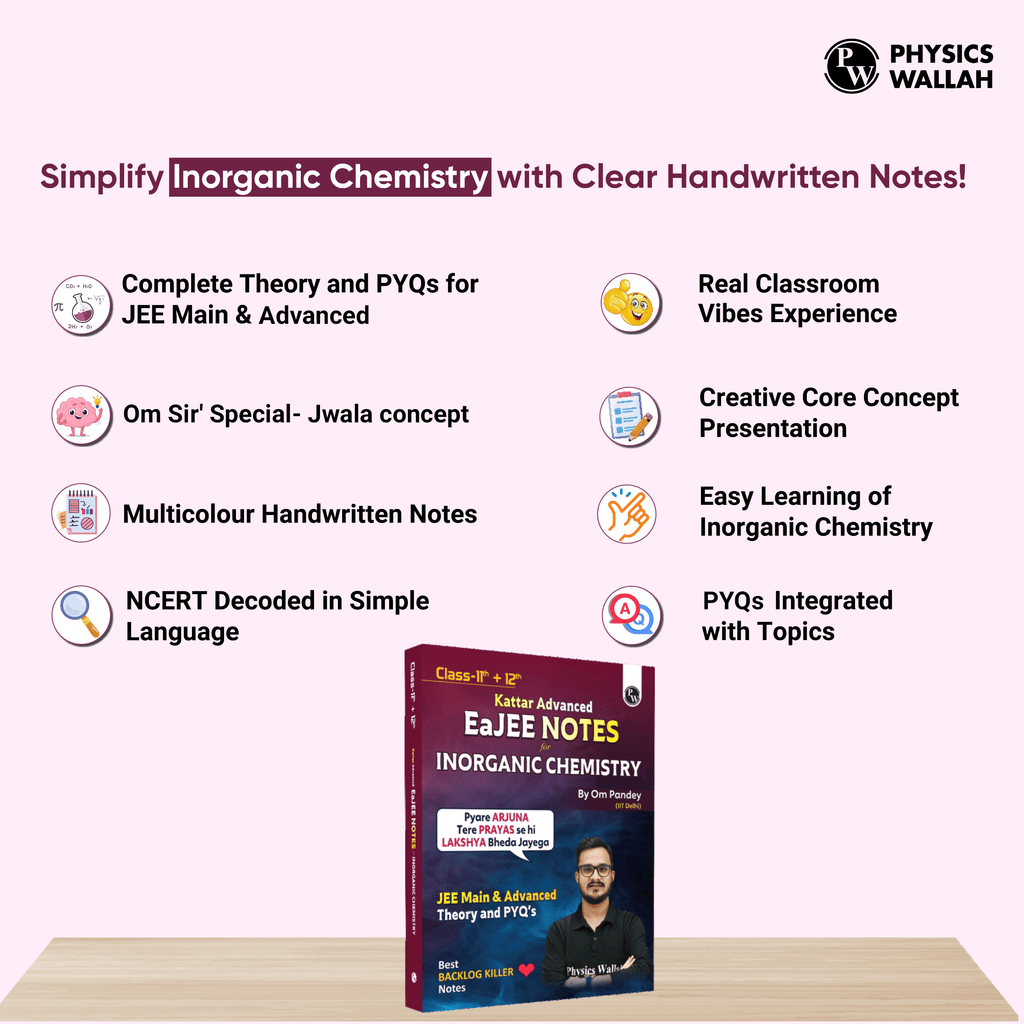 JEE Advanced EaJEE Handwritten Notes For Inorganic Chemistry By Om Pandey | Chapterwise and Topicwise Questions | Complete JEE Main & Advanced Syllabus | Handpicked PYQs [Paperback] Om Pandey