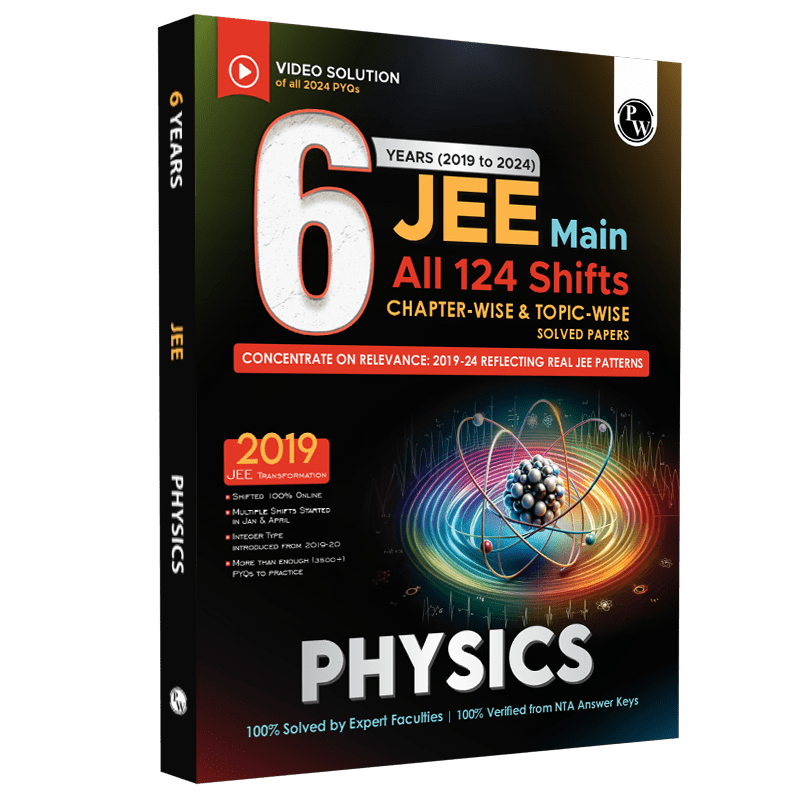 JEE Main 6 Years (2019-2024) Physics All Shifts Online Previous Years Solved Papers Chapterwise and Topicwise PYQs For JEE Main 2025 Exams